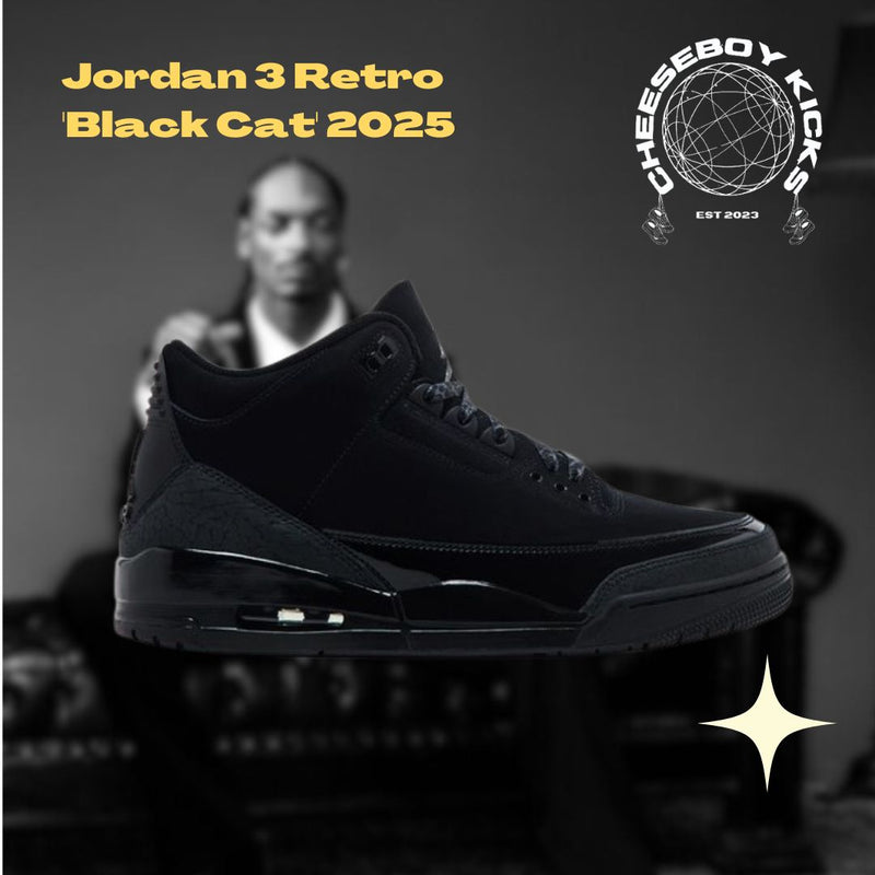 Jordan 3 Retro 'Black Cat' 2025